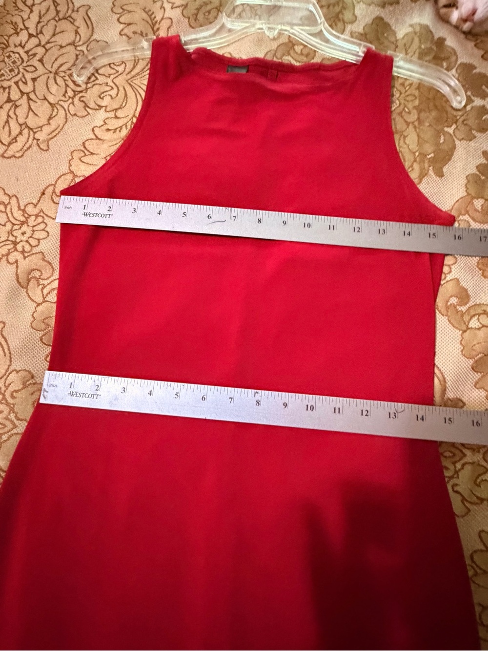 Norma Kamali Sleeveless Red Knit Midi Dress - Classic Fitted Stretch, Sz S - Picture 14 of 15